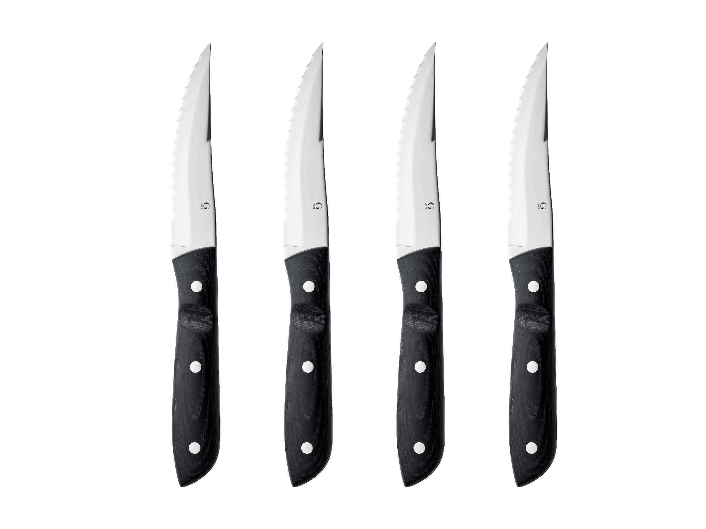 Old Farmer Micarta 4-Piece Steak Knife Set Black