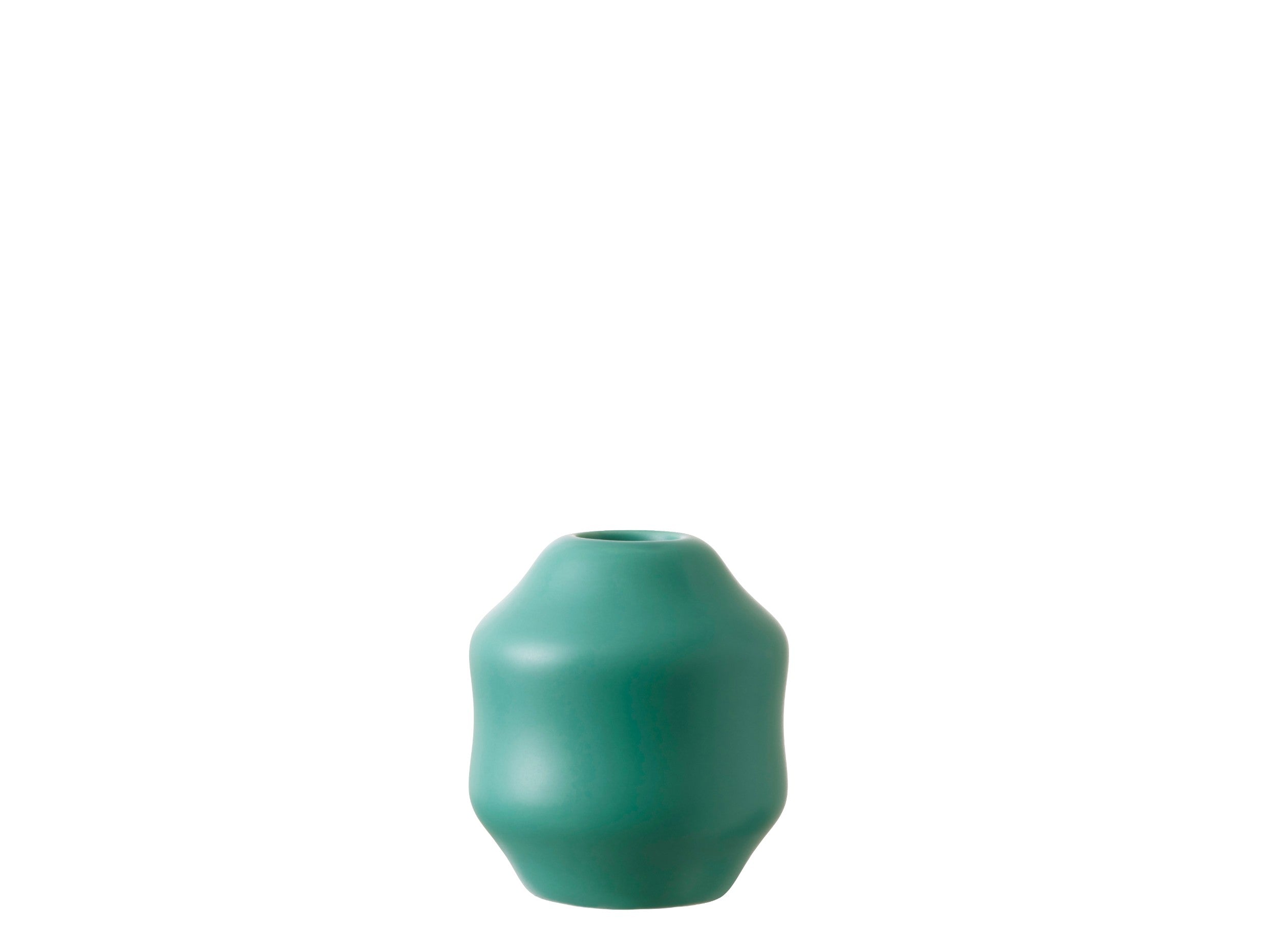 Sea green ceramic vase by Monica Förster — organic form, silky finish, colors drawn from the Swedish natural landscape