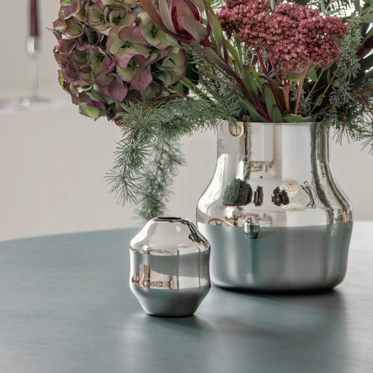 Dorotea Polished Steel Vase S
